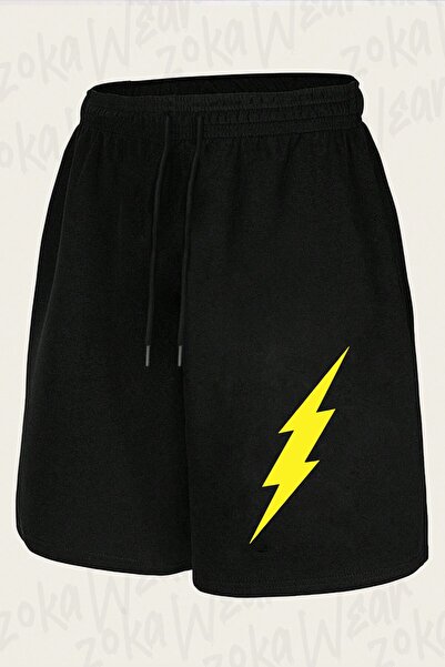 ZOKAWEAR Unisex the Flash Lighting Design Printed Shorts