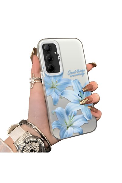 Hontinga Samsung Galaxy A35 Compatible Silicone Edge Hard Back Case Couple Ph...