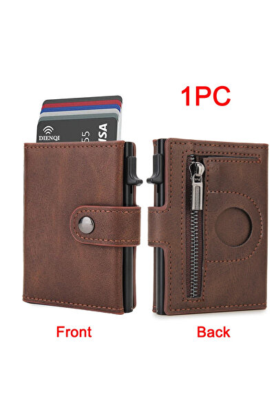 Choice Coffee Rfid Carbon Fiber Men Wallets for Airtag Luxury Slim Mini Holde...