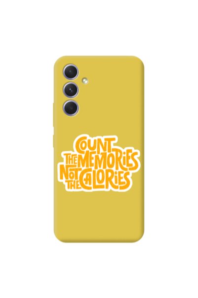 Other Samsung A26 Count the memories not the calories Yellow Colored Silicone...