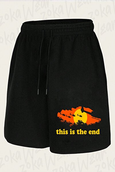 ZOKAWEAR شورت مطبوع بتصميم Apocalypse Now This Is The End للجنسين