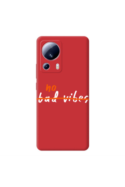 Other Xiaomi Mi 13 Lite No bad vibes 2 Red Colored Silicone TPU Θήκη