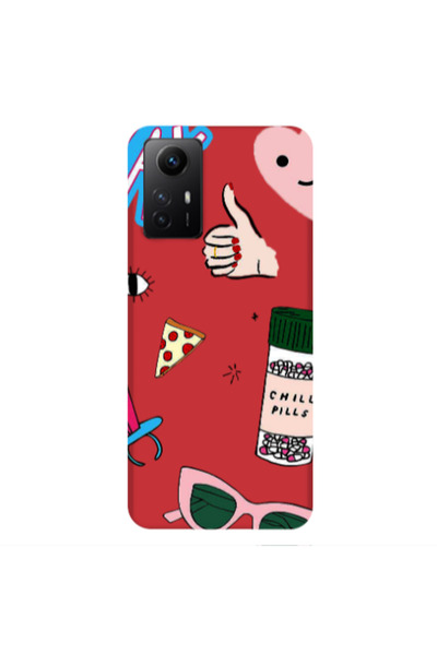 Other Xiaomi Redmi Note 12s Chill Red Colored Silicone TPU Θήκη
