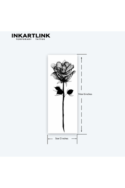 Choice1 IN-E160 Rose temporary tattoo sticker, waterproof magic tattoo, lasts...