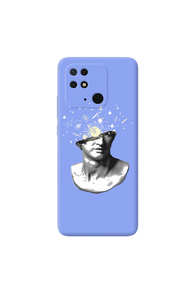 Other Xiaomi Redmi 10C Space Statue Light Purple Colored Silicone TPU Θήκη
