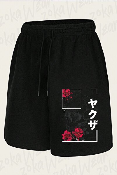 ZOKAWEAR Unisex japanske suve ruže i dizajn okvira na šortima sa printom