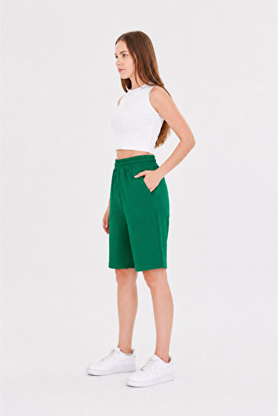 TRENDHİLL Women's Cotton Capri B. Green-7003