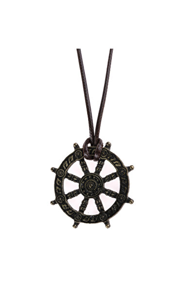 Choice YD1026-1 Dharma Pendant Wheel of Life Samsara Bronze Amulet Buddhist T...