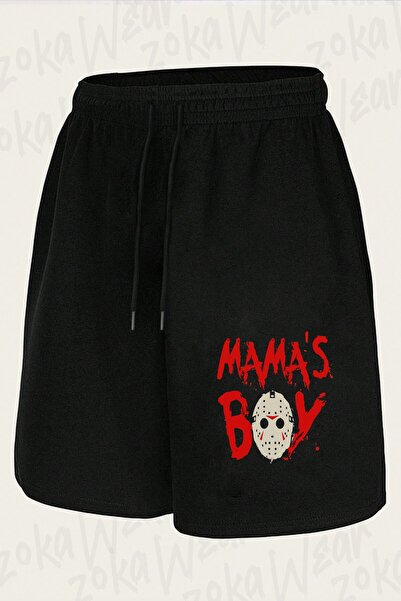 ZOKAWEAR Unisex Mama's Boy Design Printed Shorts