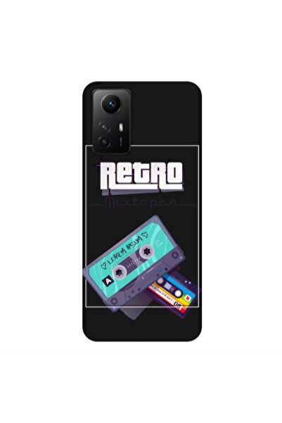 Other Xiaomi Redmi Note 12s Mixtapes Black Colored Silicone TPU Θήκη