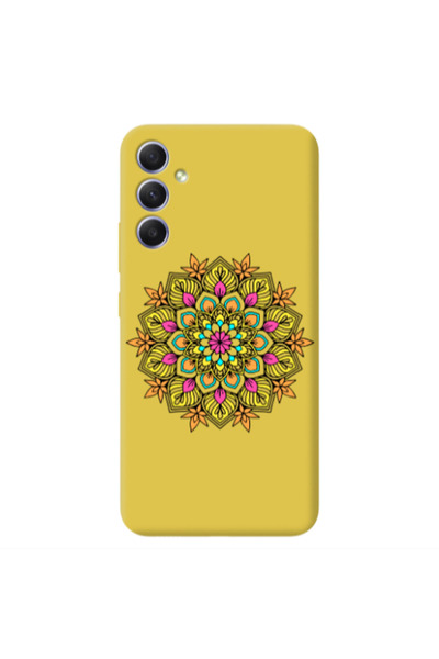 Other Samsung A34 Mandala D6 Yellow Colored Silicone TPU Θήκη