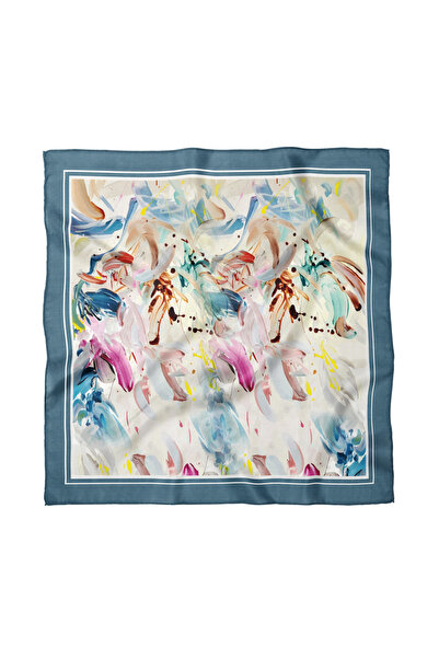 Sultan İpek Sanatsal Desenli Fular / Bandana 50x50cm