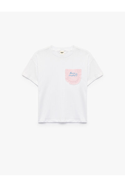 Koton Short Sleeve Crew Neck Pocket Detail Cotton T-Shirt