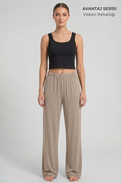 Aytuğ&Mısırlı Egyptian Women's Viscose Bottom Pajamas Mink