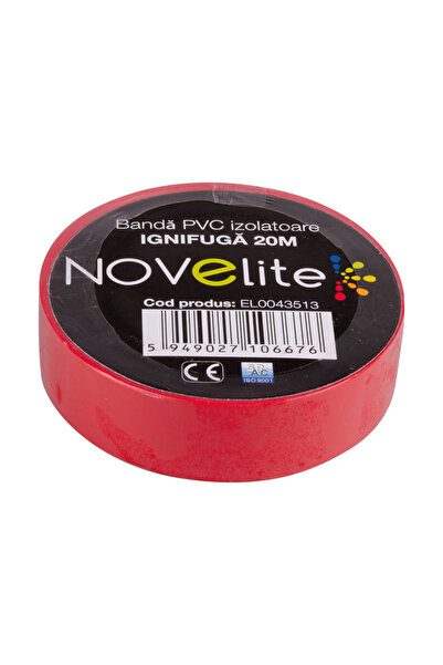NOVELITE Banda Izolatoare IGN PVC 20m Rosu, NOVELITE, BANDA IZOLATOARE 20M