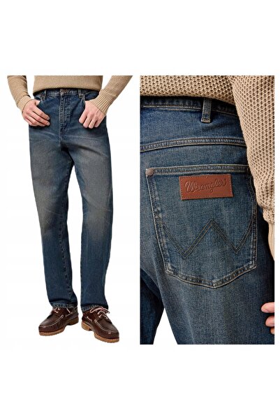 WRANGLER Blugi Barbati, Wrangler, Frontier, W34-L34 US, Albastru, Croială dre...