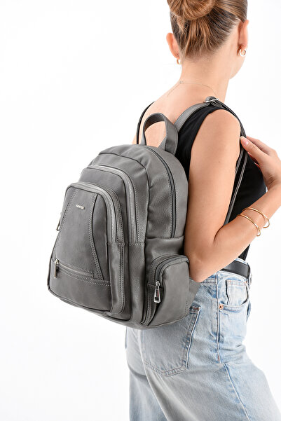 MEGA ÇANTA Faux Leather Women's Backpack 35*25 cm Mega Bag Suitable for Daily...