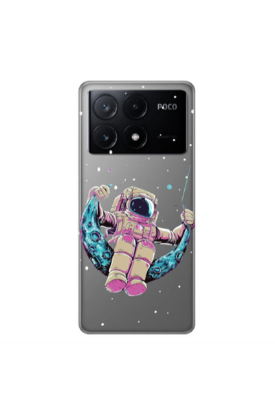 Other Xiaomi Poco X6Pro 5G Astronaut swinging on the moon Transparent Silicon...
