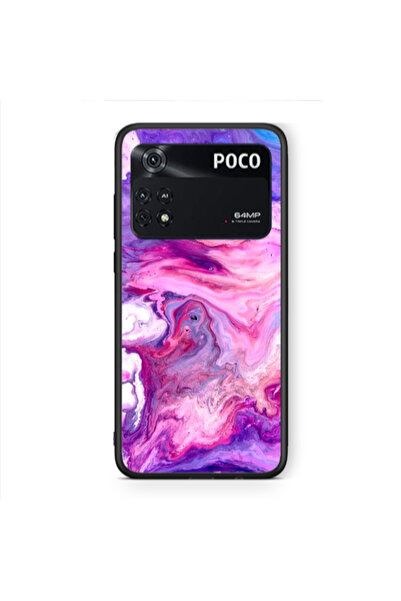 Other Xiaomi Poco M4 Pro 4G Marble art Black Glossy Θήκη