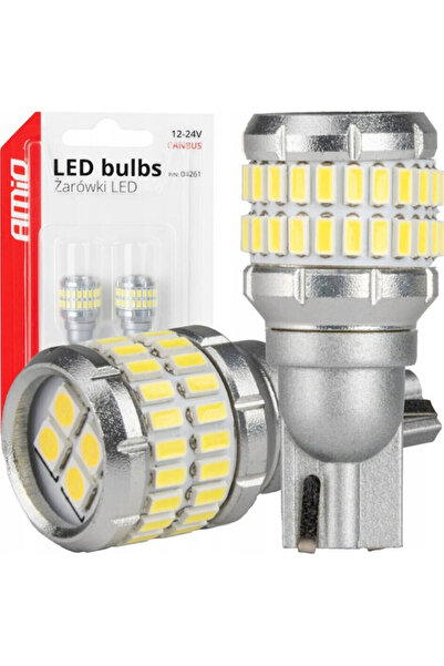 AMIO Λάμπες Αυτοκινήτου T15 / W16W Canbus LED 6000K Ψυχρό Λευκό 12-24V 2 τεμάχια