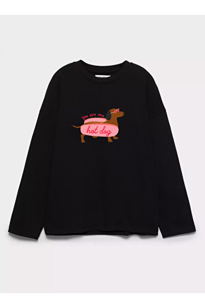 Disante 100% bumbac, cu potrivire oversize, tricou cu mânecă lungă cu decolte...