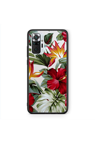 Other Xiaomi Redmi Note 10 Pro 4G laves and flowers Black Glossy Θήκη