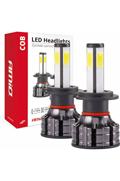 AMIO Λάμπες Αυτοκινήτου H7 LED 6500K Ψυχρό Λευκό 12-24V 38W 2 τεμάχια
