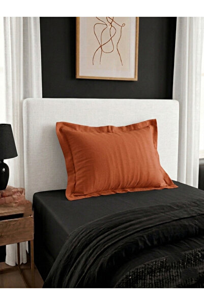 Lilza Home %100 Pamuklu Kulaklı Yastık Kılıfı 50x70 cm Yumuşak Nefes Alan Day...