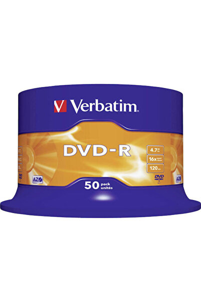Verbatim Εγγράψιμο DVD-R 16x 4.7GB Κουτί 50 τεμαχίων 50 τεμάχια Κωδικός: 43548