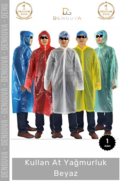 Denguva # Raincoat Waterproof Hooded Polyethylene Durable Practical Lightweig...