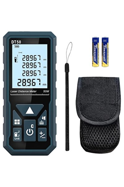 HANMATEK Telemetru laser LM50, 50 m, precizie de ±1/16 inch, ecran LCD ilumin...