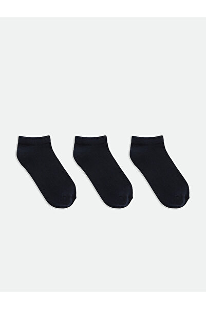 LC Waikiki Rmz Gi̇yi̇m Farkiyla Men's Booties Socks 3-Pack