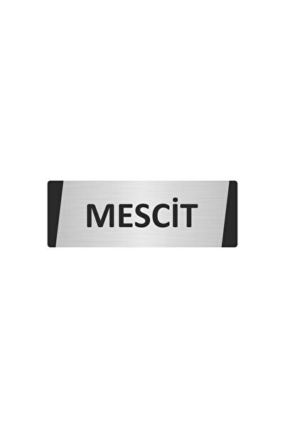 Özarslan Dizayn لافتة تحذير معدنية من MESCİT مقاس 10×20 سم لون فضي