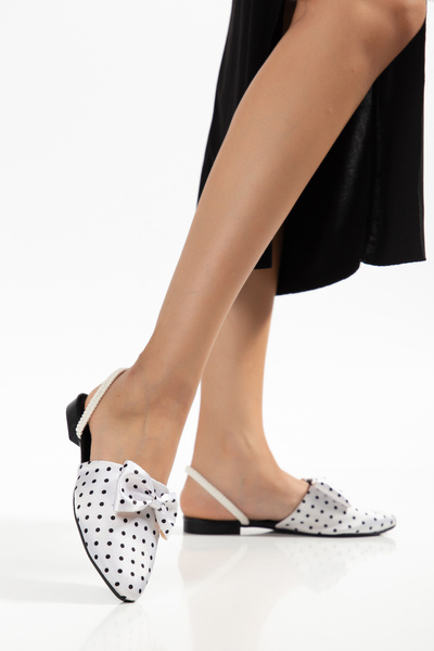 Hale Shoes Polka Dot Women's Bowknot Casual Stylish Slippers and Sandals Heel...