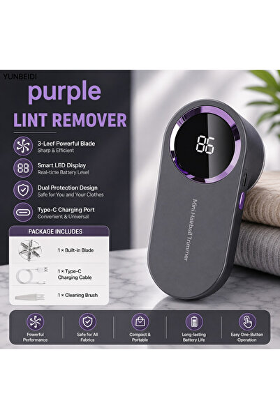 Choice purple Lint Remover Portable Electric Fuzz Pellet Remover for Clothing...