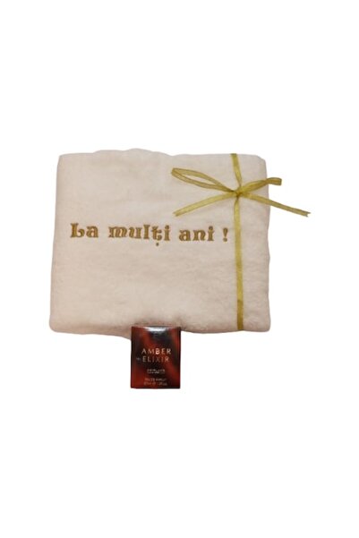 Oriflame Set cadou parfumat Amber Elixir 50 ml cu prosop brodat 48x90 cm
