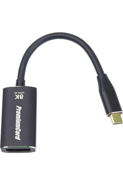 PremiumCord Cablu USB Adaptor USB-C la DisplayPort DP1.4 8k@60Hz 4k@120Hz