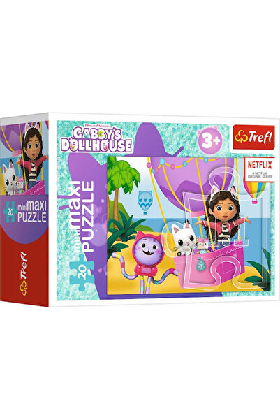 Trefl Puzzle pentru copii Căsuța lui Gabi cu pisici, pentru 3+ ani, 20 piese