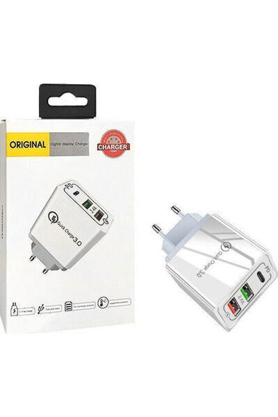 OEM Încărcător fără cablu cu 2 porturi USB-A și un port USB-C, 20W Power Deli...