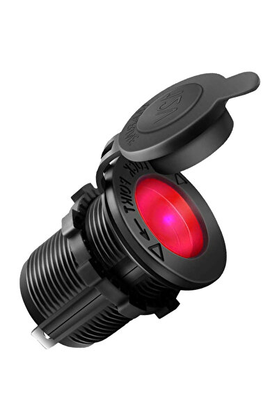 POWERTECH πρίζα αναπτήρα για σκάφη & οχήματα PTL-011, κόκκινο LED, 12V
