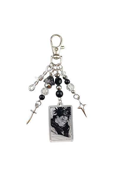 choice2 2 Anime Choso Keychains Spiral Star Cross Beaded Keyring Charms Aesth...