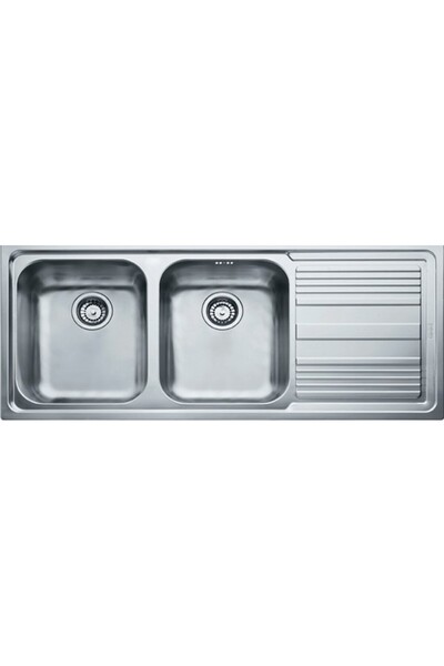 Franke Logica LLX 621 Λείος Νεροχύτης Inox Ποδιά δεξιά 80cm