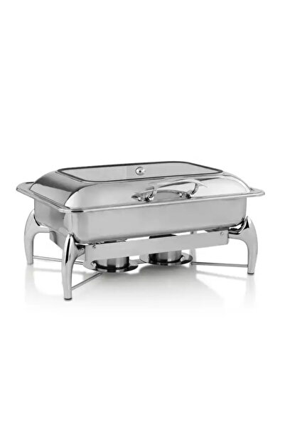 adhoreca Chafing dish inox cu 2 tăvi, dimensiuni 58x44x18 cm