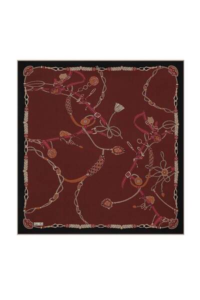 Çağrı İpek Call Icon Pattern Tivil Silk Scarf 14001-7