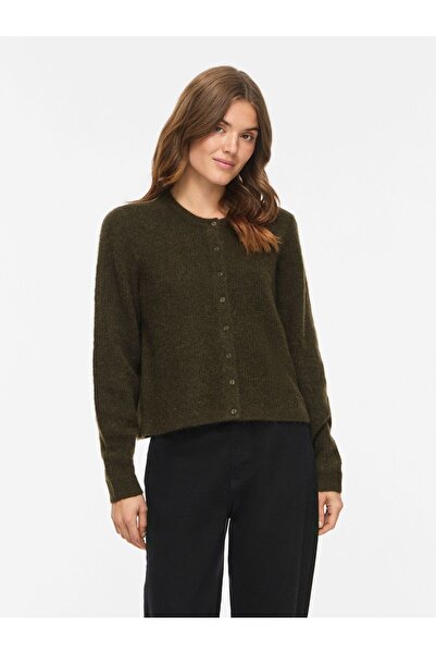 VILA Strickjacke VILORY Rundhals