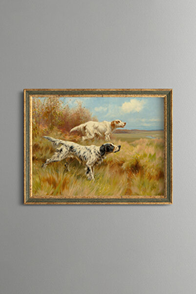 epiqart Sheepdogs - Vintage Patterned Painting - Fine Model