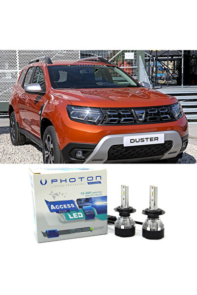 Photon Dacia Duster 2 Led Xenon Kısa Far Ampulü H7 Access Yeni Seri Beyaz 2018+