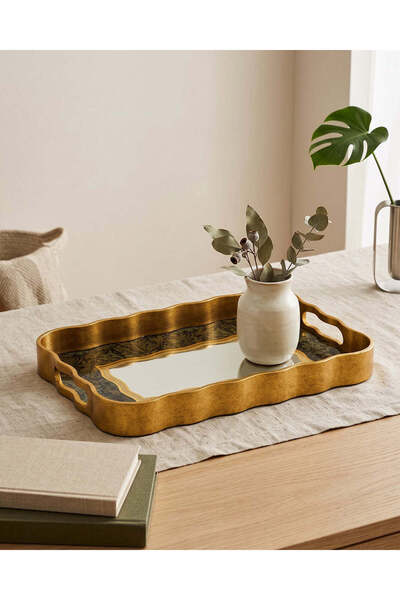 REDTAG Gold Rectangle Tray ( Medium)