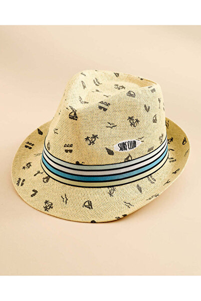 REDTAG Boys Beige Embellished Hat