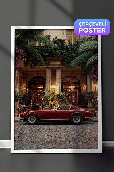 Postifull Poster klasičnog automobila, poster sa belom ramom, serija "Old Mon...